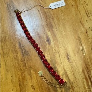 Park Lane Ruby Red Impressions Bracelet with Gold Accents